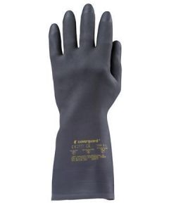 Ochranné rukavice, černá, neoprenové, chemicky odolné, zdrsněné, vel. 9/L, 5309