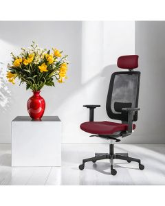 Powerton ERGO LUCIE Kancelářské ergonomické křeslo, Červené