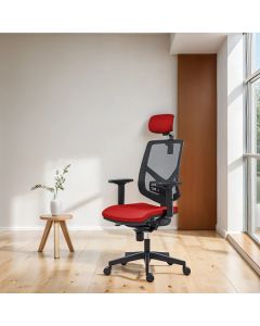 Powerton ERGO TINA Kancelářské ergonomické křeslo, Červené