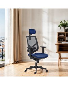 Powerton ERGO TINA Kancelářské ergonomické křeslo, Tmavě modré