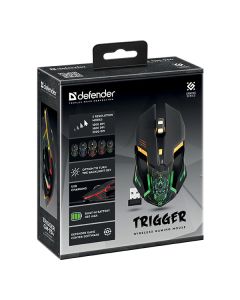 Defender TRIGGER GM-934 Myš bezdrátová, černá, 3200DPI