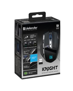 Defender KNIGHT GM-885 Myš bezdrátová, černá, 3200DPI