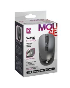 Defender WAVE MM-995 Myš bezdrátová, stříbrná, 1600DPI