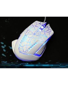 E-blue Mazer Pro Myš drátová, bílo-modrá, 2500DPI, e-box