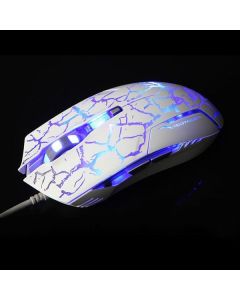 E-blue Cobra Myš drátová, bílo-modrá, 2500DPI, e-box