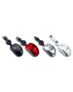 Genius Micro Traveler V2 Myš drátová, stříbrná, 1200DPI