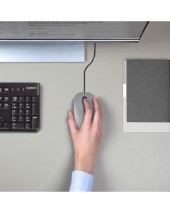 Logitech M110 Silent Myš drátová, šedá, 1000DPI