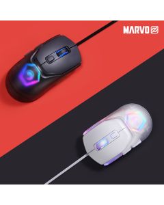 Marvo FIT LITE G1 Myš drátová, bílá, 12000DPI, + DáREK