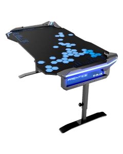 E-blue Herní stůl EGT004BK, 135x78,5cm, 72-91,2cm, RGB podsvícení, výškově nastavitelný, s podložkou pod myš, DOPRODEJ