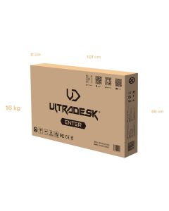 ULTRADESK Herní stůl ENTER V2, 100x60 cm, 75cm, s držákem na sluchátka a pití, kompaktní velikost