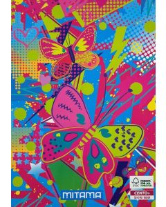 Sešit "Fantasy colours", A4+, linkovaný, 52+2 listů, motýl, MITAMA 62163-90035