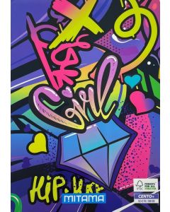 Sešit "Fantasy colours", A4+, linkovaný, 52+2 listů, Music Sticker, MITAMA 62163-90038