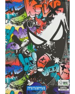 Sešit "Fantasy colours", A4, linkovaný, 52+2 listů, Skate, MITAMA 62163-90039