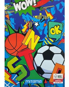 Sešit "Fantasy colours", A4+, čtverečkovaný, 52+2 listů, Double Ball, MITAMA 62164-90051