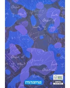 Sešit "Fantasy colours", A4+, linkovaný s okraji, 52+2 listů, Blue camo, MITAMA 62167-90054