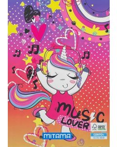 Sešit "Fantasy colours", A4+, linkovaný s okraji, 52+2 listů, Daisy Pop, MITAMA 62167-90056