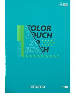 Sešit "Color Touch", A4, čtverečkovaný, 52+2 listů, tyrkysová, MITAMA 62173-90139
