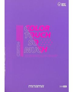 Sešit "Color Touch", A4, čtverečkovaný, 52+2 listů, fialová, MITAMA 62173-90140