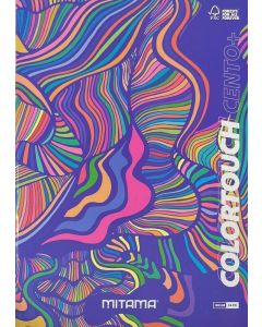 Sešit "Color Touch", A4+, čtverečkovaný, 52+2 listů, fialová mramorová, MITAMA 62173-90143