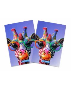 Sešit "Animal", 2ks, A4, linkovaný, 40+2 listů, žirafa, MITAMA
