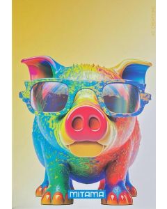 Sešit "Animal", A4, linkovaný s okraji, 40+2 listů, prasátko, MITAMA 62744-90113