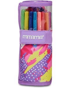Penál plný "Glitter Roll", Comics, rolovací, fialová, MITAMA 62908-90158