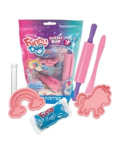 Modelína FUNNY DOO, sada „Glitter bag“, + formy + nástroje, MITAMA 63864