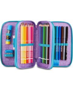 Penál plný "Triplo", Unicorn, třípatrový, na zip, MITAMA 69936