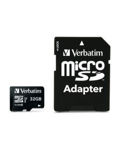 Paměťová karta "PRO", microSDHC, 32GB, CL10/U3, 90/45 MB/s, adaptér, VERBATIM