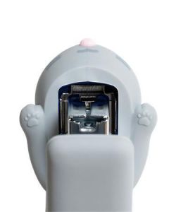 Sešívačka "HD-10NX", mourovatá kočka, No.10-1M, 20 listů, silikon/kov, MAX ZH90235
