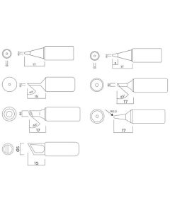 Sada pájecích hrotů NEO TOOLS Páječky, 7 druhů hrotů, ocel, všestranné aplikce