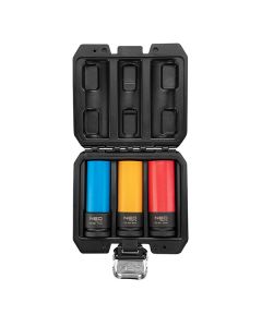 Nástrčné hlavice na pojistné matice kol, 12-350, sada 3 kusů (17mm, 19mm a 21mm), Neo Tools