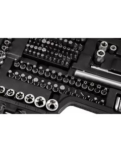 Sada nástrčných klíčů, 10-220, 220 ks, velikost 1/4, 1/2, 3/8, kufřík, NEO TOOLS