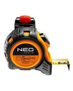 Metr svinovací Steel pocket rule Neo Tools 67-205, 5 m x 25 mm