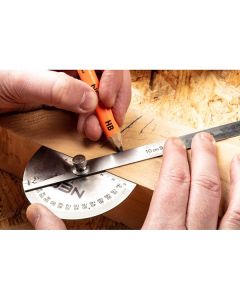 Úhloměr s pravítkem NEO TOOLS 0-100 mm, pravítko, úhloměr, nerezová ocel