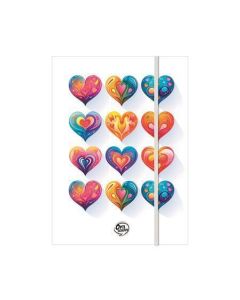 Desky s gumičkou "Love", karton, A4, OPTISCHOOL 27IGM00-005