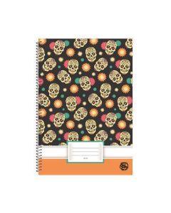 Spirálový sešit "Skull", A4, čistý, 70 listů, OPTISCHOOL 27ISS70-015