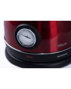 Retro konvice s analogovým teploměrem Hiluxe, 1800W, červená, orava