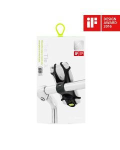Držák mobilu Bone Bike Tie X, na kolo, nastavitelná velikost, černý, 4-6", silikon, k připevnění na řídítka, černá
