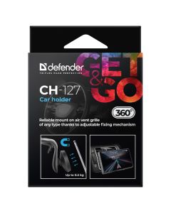 Magnetický držák mobilu CH-127 Defender do auta, ventGrip, černo-stříbrný, plast, do ventilace, černo-stříbrná, mobil