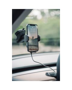 Verbatim držák mobilu do auta, s bezdrátovým nabíjením, technologie Qi, černá
