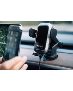 Verbatim držák mobilu do auta, s bezdrátovým nabíjením, technologie Qi, černá