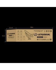 ULTRADESK SWORD Single Polohovatelný držák pro monitor, černý, 12KG, 17"-40"