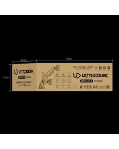 ULTRADESK SWORD Double Polohovatelný držák pro 2 monitory, černý, 2x12KG, 17"-40"