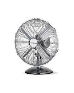 Orava nerezový stolní ventilátor, 30W, stříbrný