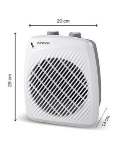 Orava Horkovzdušný ventilátor, bílý