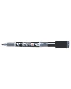 Popisovač na bílou tabuli "V-Board Master S", černá, 1,3 mm, EF, s houbičkou, PILOT WBME-VS-EF-B-BG