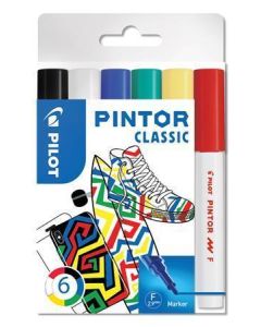 Set dekorativních popisovačů "Pintor F", 6 barev klasik, 1 mm, PILOT