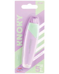 Korekční páska "Knoky", zeleno-fialová, 5 mm x 6 m, znovu plnitelná, PENTEL