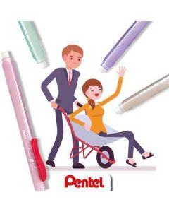 Pryž "ZE11-A", transparentní, výsuvná, PENTEL ZE11T-A